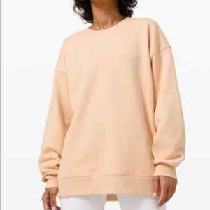 Perfectly Oversized Crew Ivory Peach